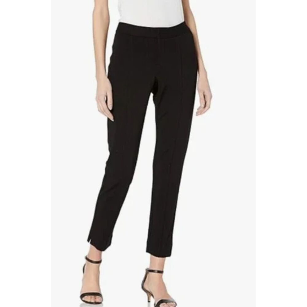NYDJ M11z1814 Betty Ankle Pants in Black Ponte Knit Size 10